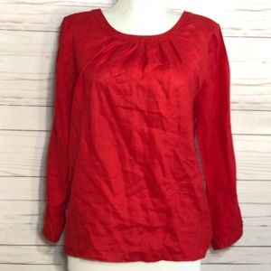 🎄J. Crew Linen Blouse